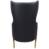 Elegancki fotel z ekoskóry Hampton Velvet MSE011000304.E43V41 czarny złoty