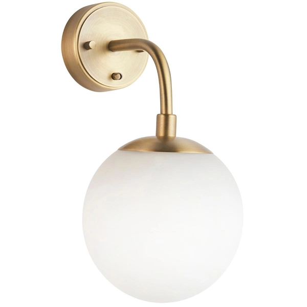 Ścienna lampa nad łóżko L&-191892 Light& szklana kula mosiądz