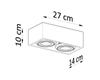 Spot LAMPA sufitowa SL.0916 prostokątna OPRAWA drewniany downlight drewno