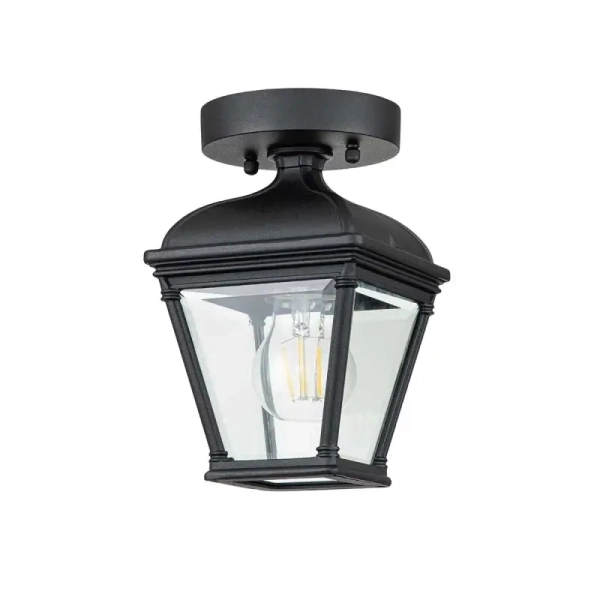 Ogrodowy plafon Bayview BAYVIEW-PORCH-BK metalowy IP44 czarny