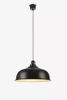 Industrialna lampa wisząca Port czarna okrągła do kuchni