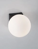 Ścienna lampa UBEDA LE42966 LED 6W 3200K szklana kula biała czarna
