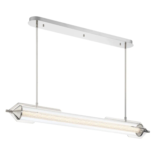 Lampa wisząca Espada QN-ESPADA-LP-PC LED 38W 3000K tuba szklana srebrny