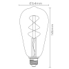 Żarówka Filament 49034/05/62 Lucide E27 5W 2200K 260lm edison bursztynowa