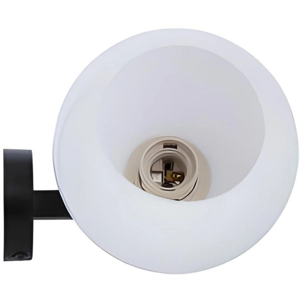 Szklany kinkiet ścienny Caldera 21-16249 Candellux klosz biały czarny