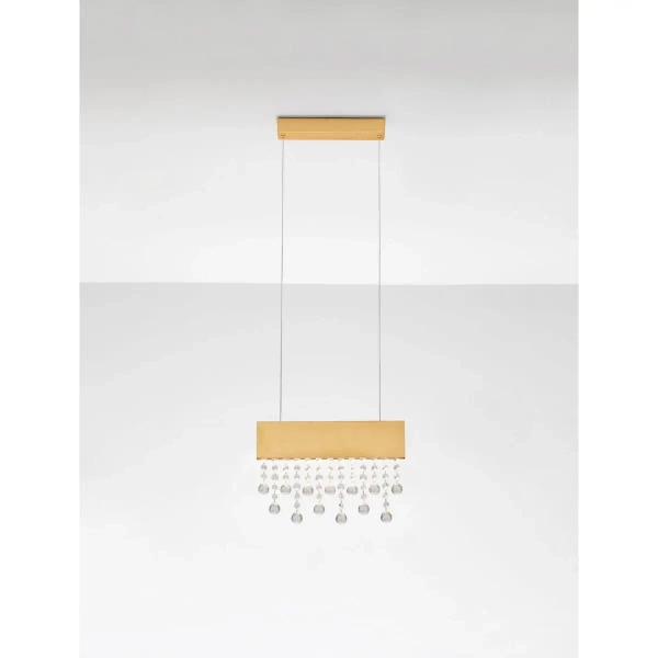 Wisząca lampa kryształowa OLEVIRA LE45145 LED 20W 3500K ściemnialna złota