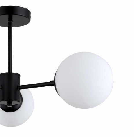 Czarna lampa wisząca Roma LP-1345/3P BK Light Prestige kule szklane