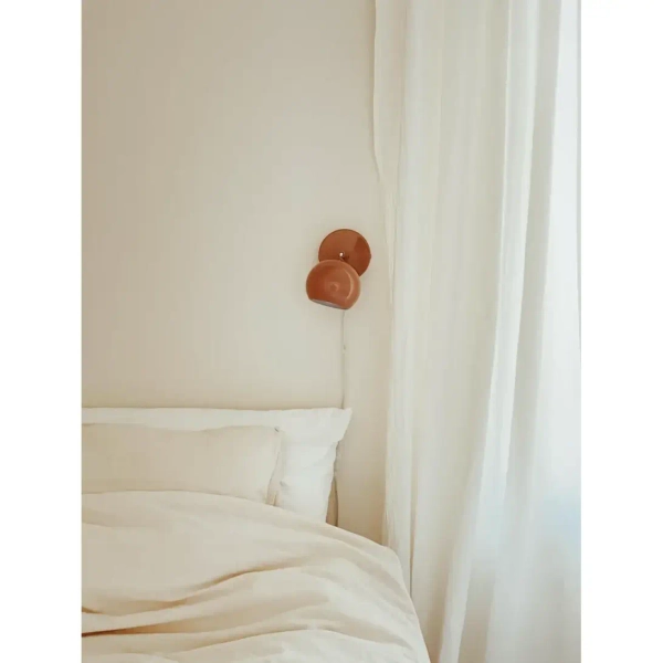 Lampa ścienna z regulacją Pop 108984 metalowa kula brązowy