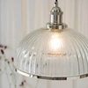 Klasyczna lampa wisząca szklana nikiel przezroczysty Hansen OUTLET