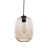 Wisząca lampa metalowa Elio 4338 TK Lighting do salonu bursztynowa czarna