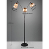 Loftowa lampa stojąca VESTARI DL313417000 do salonu kule czarna bursztynowa