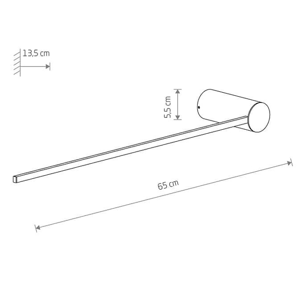 Lampa ścienna do sypialni Arm 10855 Nowodvorski LED 10W 4000K czarny