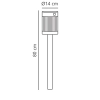 Ogrodowa lampka stojąca tuba Coupar 2518228003 IP44 czarny