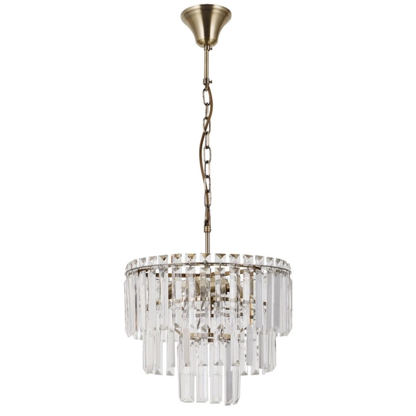 Żyrandol z kryształkami Buena PND-22320-4-ABR Italux do jadalni przezroczysty