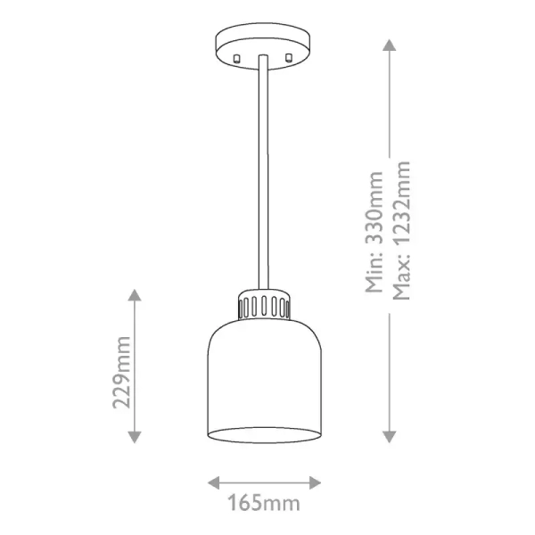Cylindryczna lampa wisząca York mosiądz jasnoniebieska 1xE27 do salonu ELS-YORK-MP-PNBR-PB