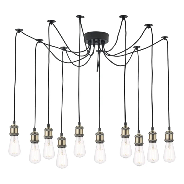 Pajęcza wisząca lampa Waco WAC2375 do salonu zwisające kable czarny