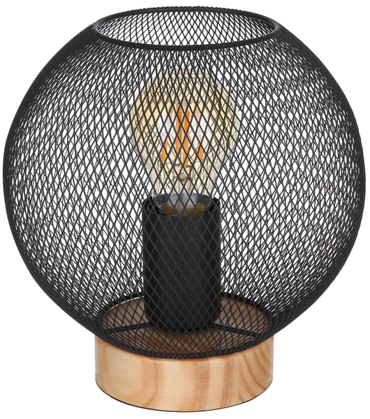 Nocna lampa Pablo 15663T do sypialni kula czarna drewno