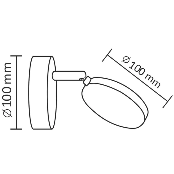 Kinkiet LAMPA ścienna CAPRI 308375 Polux regulowana OPRAWA okrągła LED 5W 3000K czarna