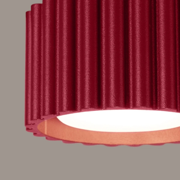 Lampa sufitowa AURA SL.1822 ryflowana burgundowa 1xGx53