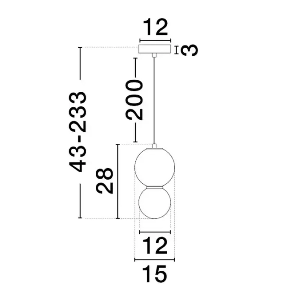 Kulista zwisowa lampa do kuchni JORELIA LE45256 LED 4W 3000K beżowa biała