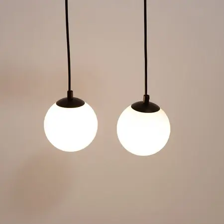 Kulista lampa wisząca do salonu Tavira 41263 metalowa tubka czarna