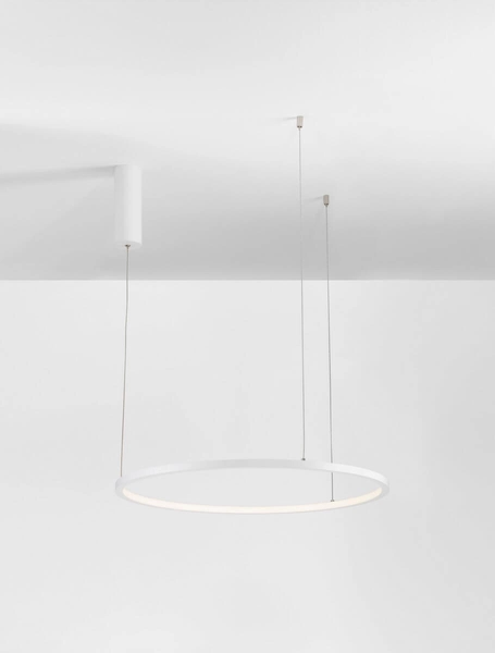 Biała lampa wisząca TOLUCA LE42783 do sypialni LED 36W 3000K ring