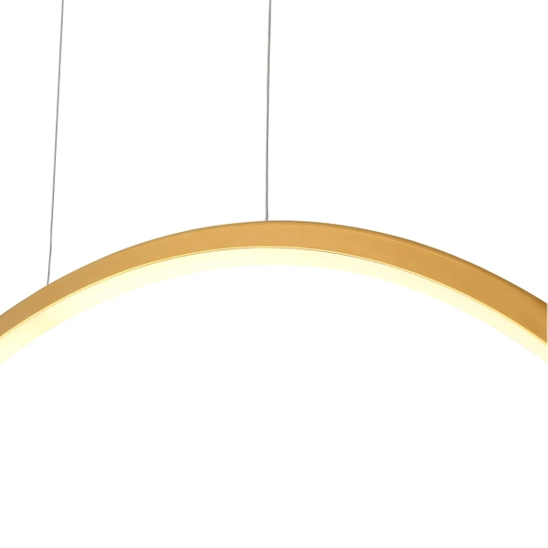 Metalowa lampa wisząca Loop PL0119-85-GD Yaskr LED 39W 3000K ring złota