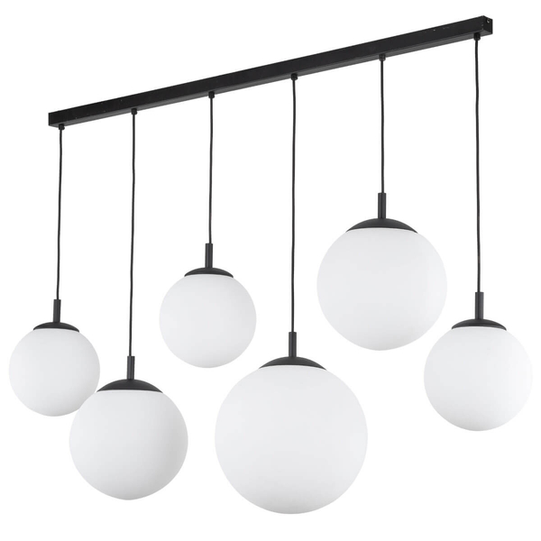 Zwisająca lampa na listwie Esme 4792 bubbles do jadalni biała czarna