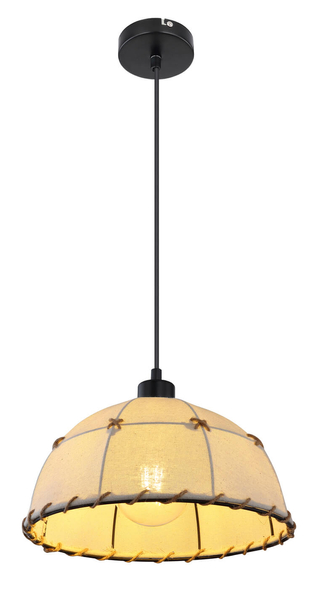 Wisząca lampa abażurowa Rex 15442H prowansalska beżowa