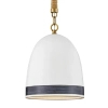 Lampa wisząca nad stół Nash HK-NASH-P-HB do jadalni mosiądz biały