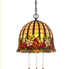 Żyrandol LAMPA wisząca QZ-ROSECLIFFE-P Elstead QUOIZEL metalowa OPRAWA klasyczny ZWIS na łańcuchu brąz multikolor
