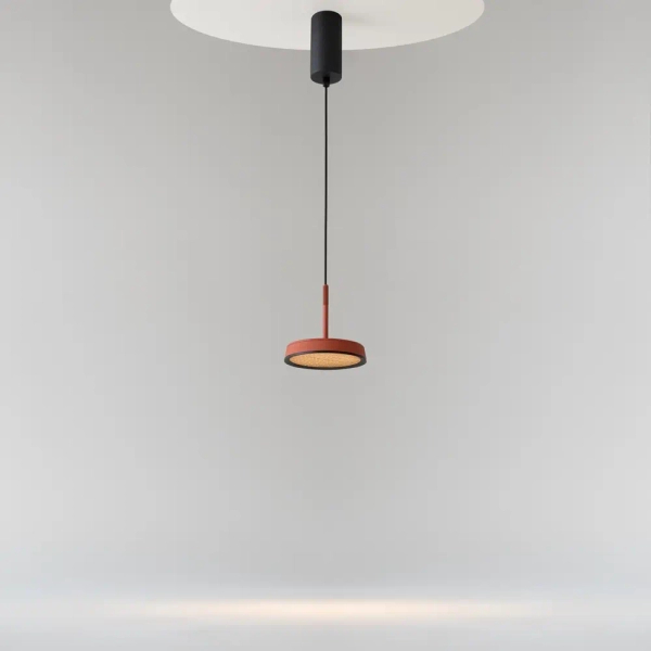 Okrągła lampa wisząca El MOD041PL-L15TR3K LED 12W 3000K pomarańczowa