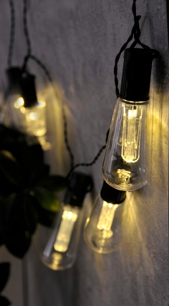 Girlanda łańcuch świetlny Edison 312884 Polux LED 2,6m na baterie 3000K czarna