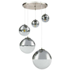 LAMPA wisząca VARUS 15851-5 Globo szklana OPRAWA zwis kaskada szklane kule balls chrom przezroczyste