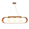 Potrójna lampa wisząca kule Sfera QN-SFERA-3P-TEAK brązowy biały