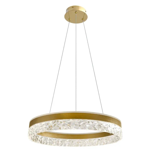 Nowoczesna lampa wisząca Frozi 31-35554 LED 32W 3000K pierścień złoty