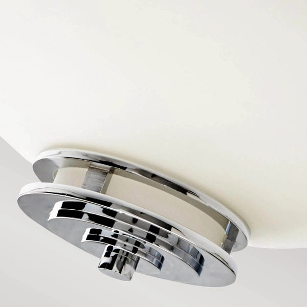 Półplafon szklany Hendrik KL-HENDRIK-SF okrągły biały chrom