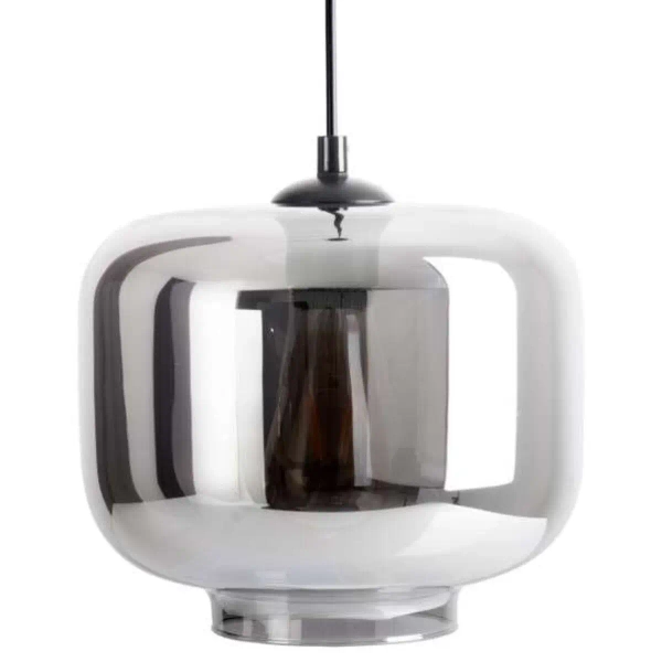 Loftowa lampa wisząca Vaso 6107797 szklana czarna przydymiona