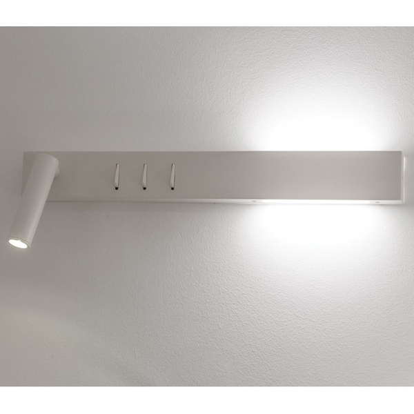 Loftowa LAMPA ścienna VK/04231/W/W/40/L MDECO metalowa OPRAWA kinkiet LED 15W 3200K z reflektorkiem biały