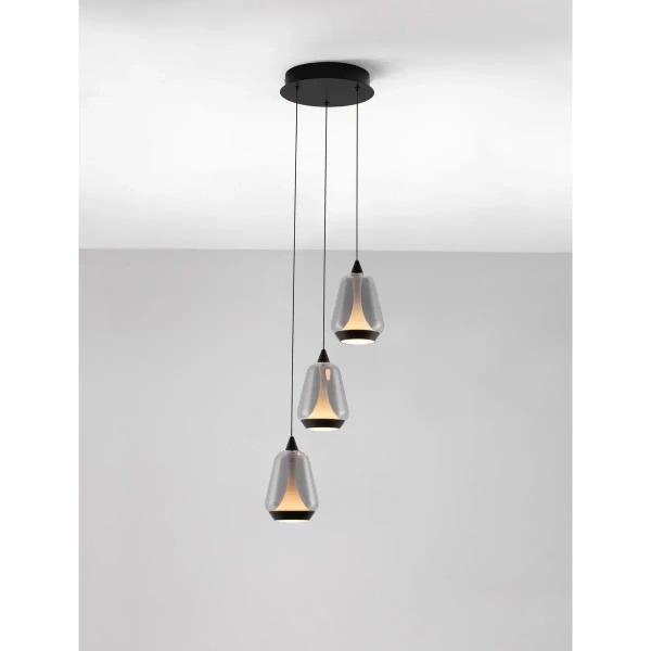 Potrójna lampa wisząca RORIZNO LE45110 LED 24W 3000K czarna