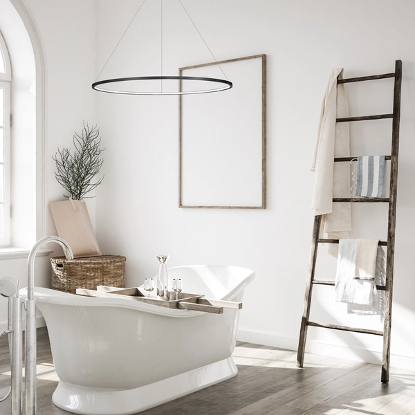 Lampa zwisowa Saturno ML8862 Milagro LED 57W 4000K do salonu IP44 czarny