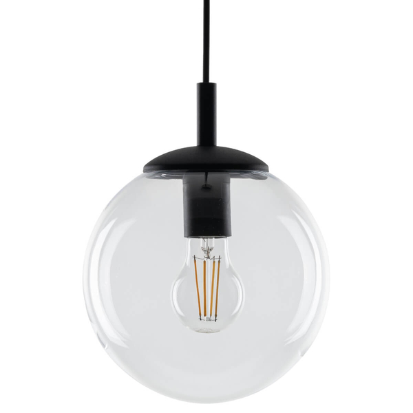 Wisząca lampa do kuchni Esme 3267 bańka czarna przezroczysta