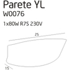 Lampa ścienna do sypialni PARETE W0076 Maxlight metal szkło żółty