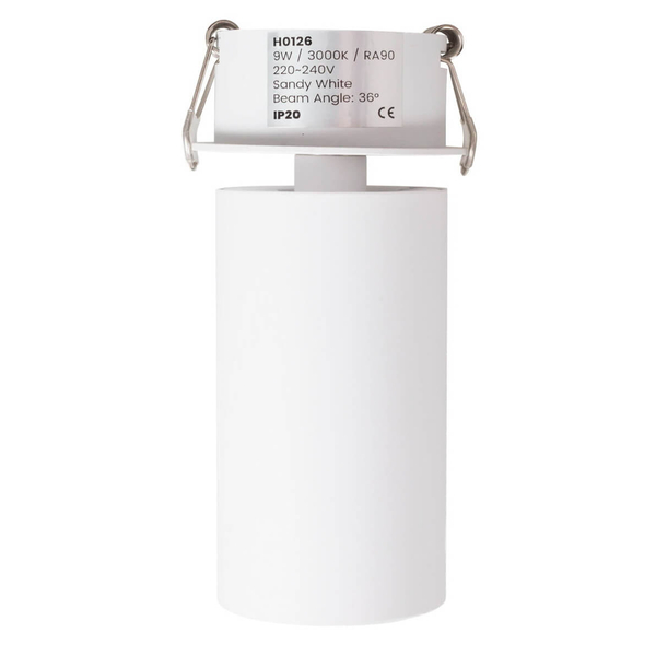 Lampa wpustowa tubka HALO H0124 Maxlight LED 7W 3000K sypialniana biały czarny