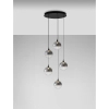 Szklana lampa wisząca LURVELA LE45130 LED 20W 3000K szara czarna