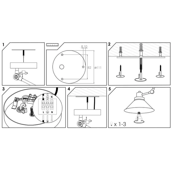 Regulowana lampa reflektorowa Techno 9143 Nowodvorski na wysięgniku czarna