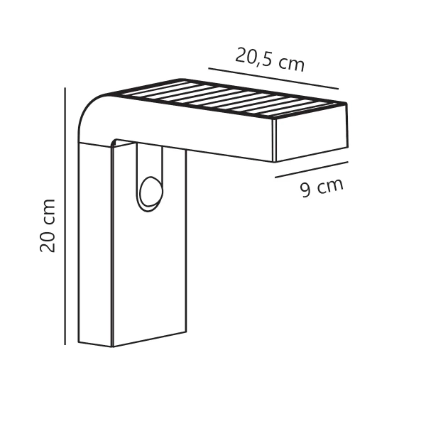 Elewacyjny kinkiet Alya 2118231003 LED 5W 3000K IP44 czarny