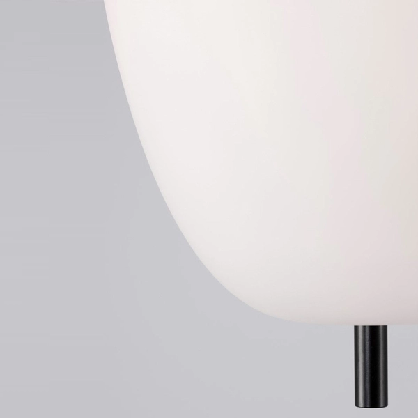 Czarna lampa wisząca Marc LE42720 szklana kula ball do pokoju loftowa