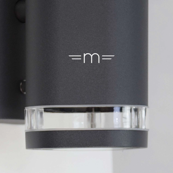 Elewacyjna LAMPA zewnętrzna NOELL 238 Italux IP44 ścienna OPRAWA kinkiet do ogrodu tuba outdoor grafitowa