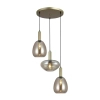 Szklana lampa wisząca Gater PND-23541-3-GD-CH do salonu nad stół złota